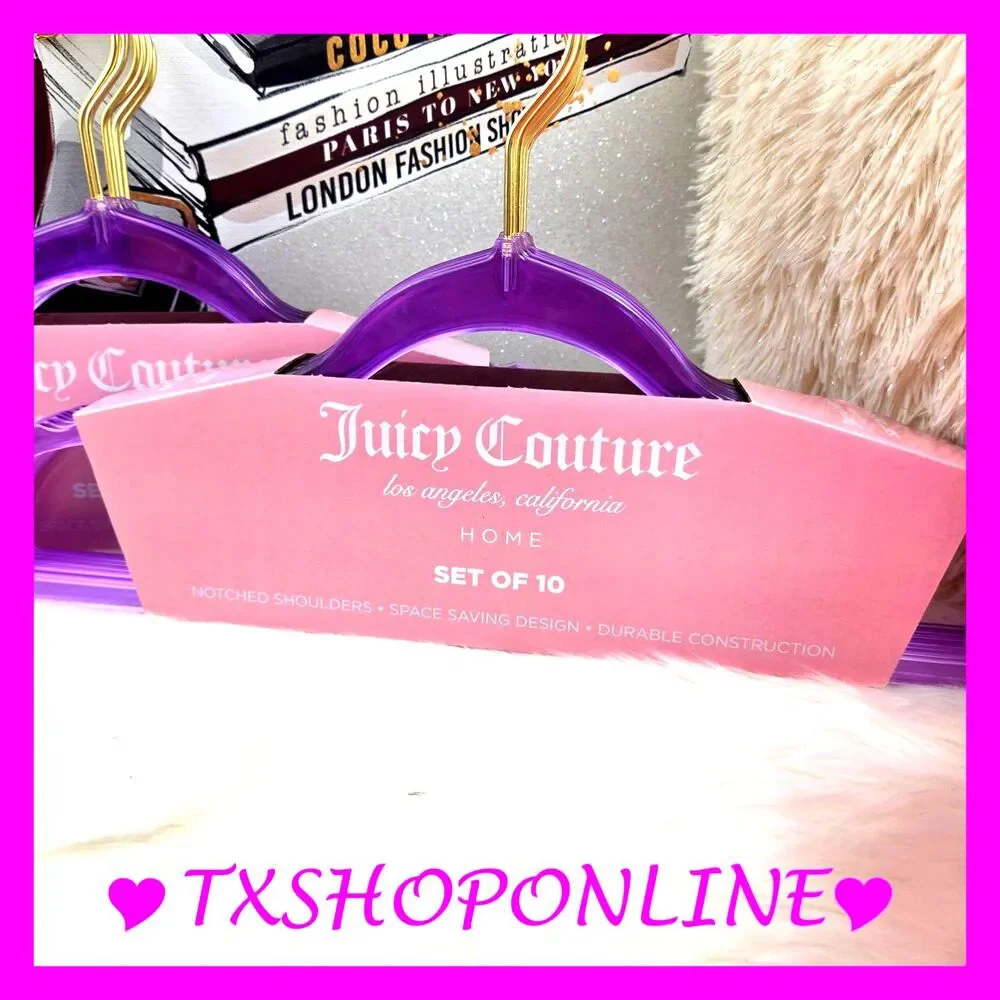 💗👗{Juicy Couture } 2 Pack of 10 purple hangers👗💗NEW